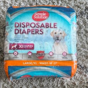 Disposable Dog Diapers - Large/XL, Blue and Orange